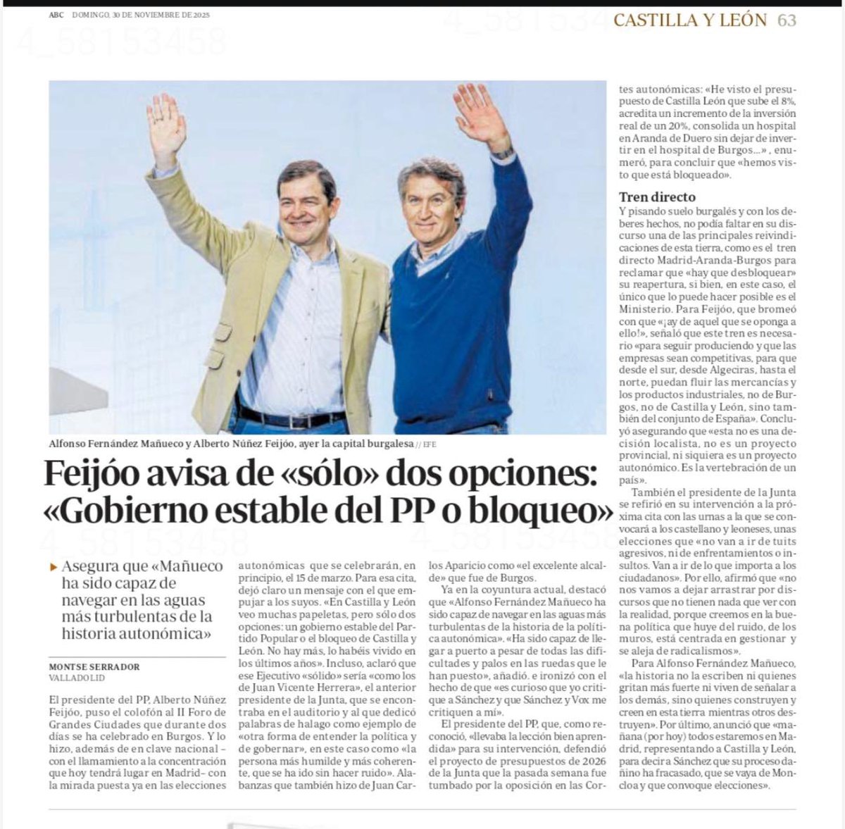 Mañueco va a Madrid al toque de corneta de Ayuso, mientras sus compañeros se sientan el banquillo. Les piden 800M€ en multas y 138 años de cárcel.
Ésa es la opción estable de Feijóo, que, como Casado, no ve venir los idus de marzo.
CyL ya los ha dejado atrás. Aunque no lo vean.
