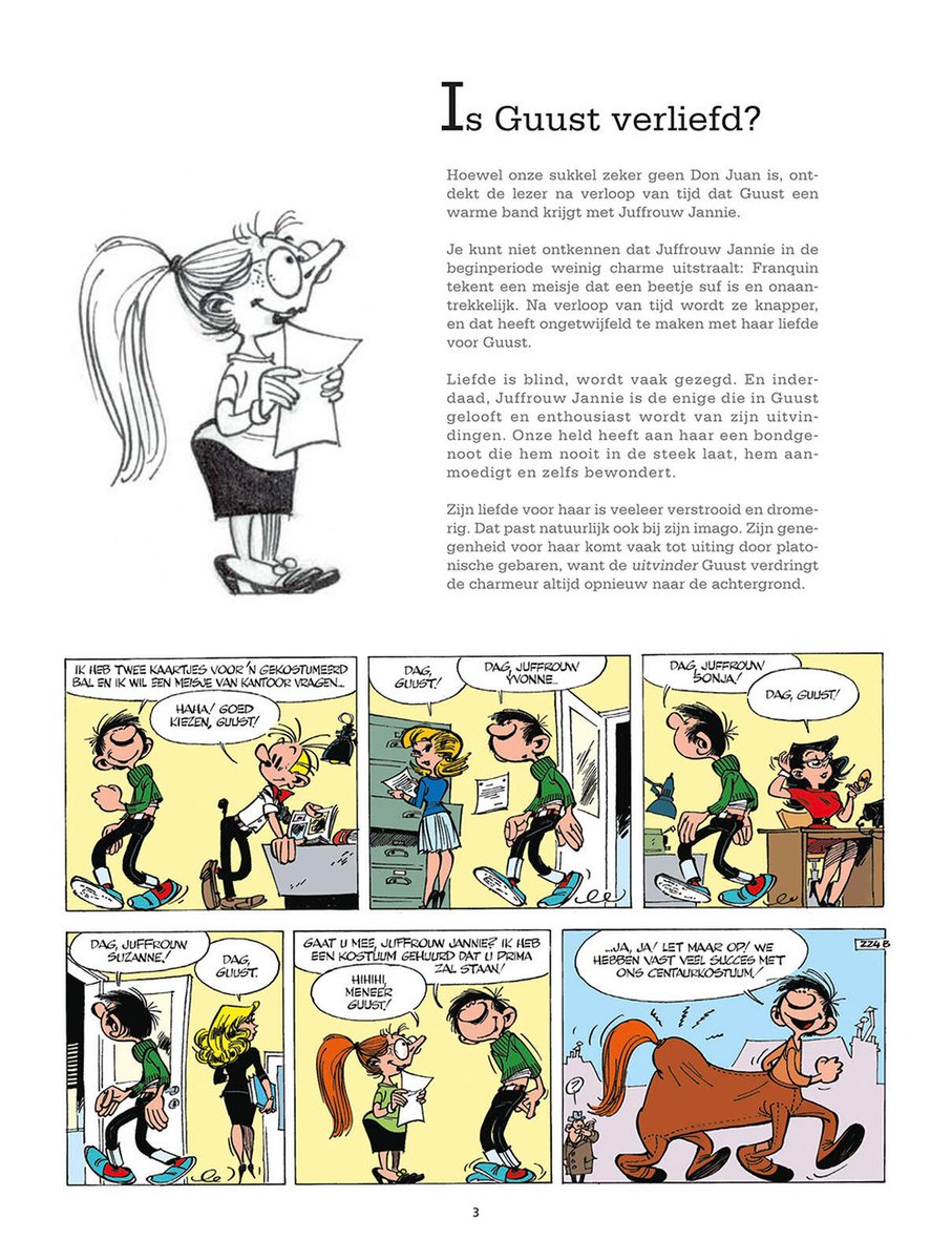 stripland_BENL's tweet image. In de best-of reeks van #Guust verschijnt morgen deel 11. Van alle nevenpersonages die de geniale #AndréFranquin heeft bedacht, blijft juffrouw #Jannie het meest innemend. Ze staat altijd klaar om #GuustFlater te steunen in zijn geschifte projecten. #Franquin #Dupuis