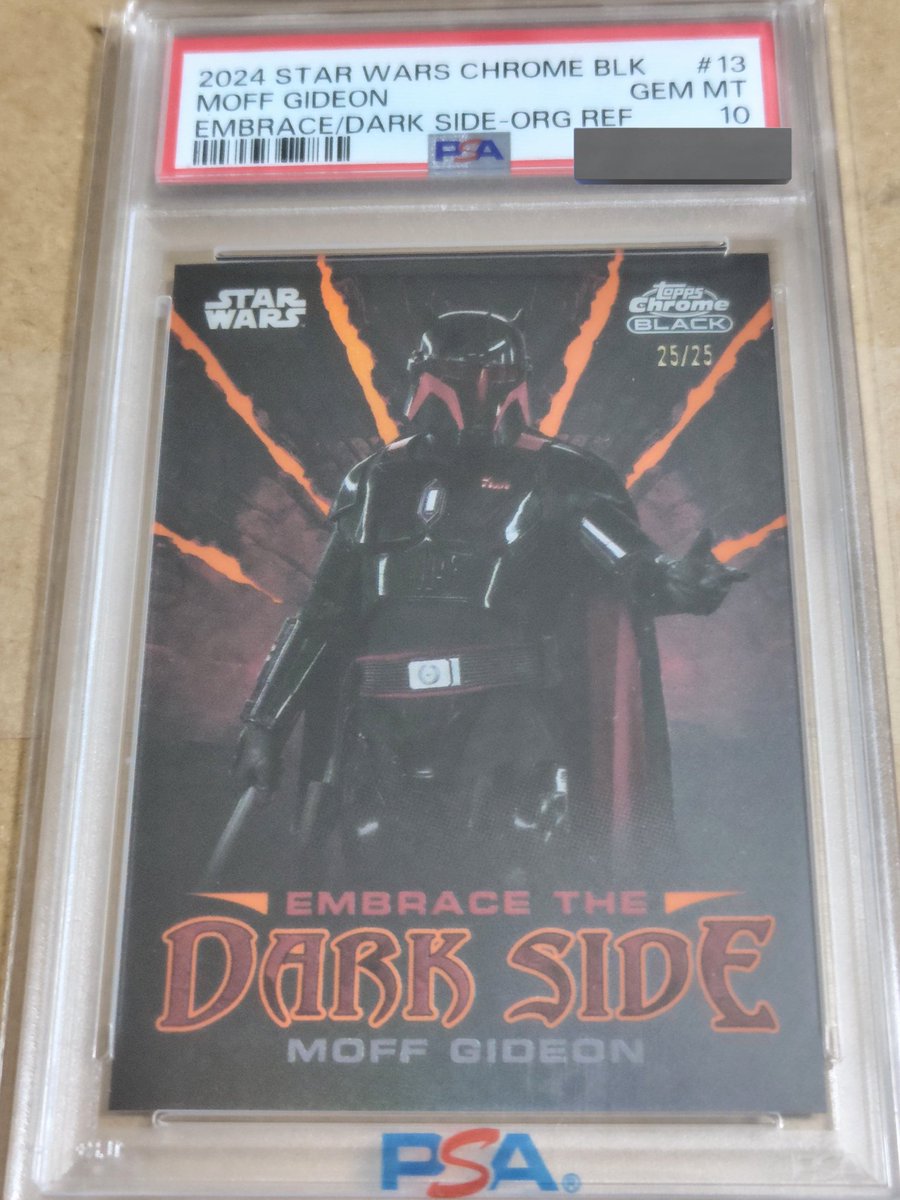 便乗で報告 PSA鑑定に出してたTOPPS CHROME BLACK STAR WARSのモフ