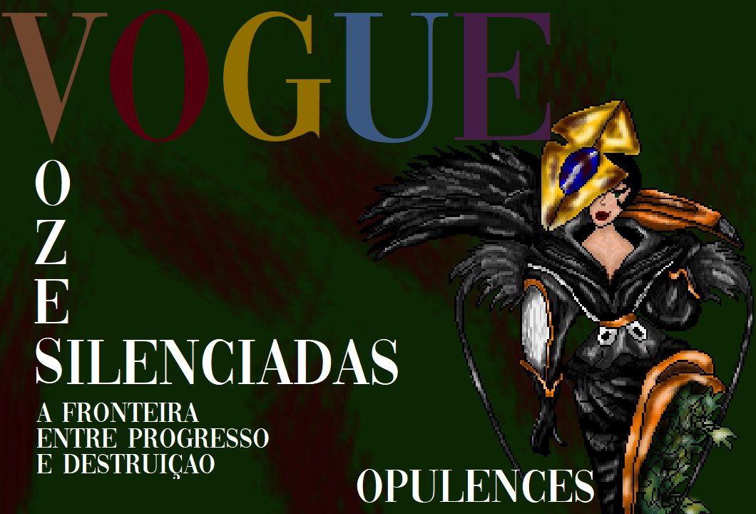 📸 Capa de Revista 📸

Para minha capa de revista trago a imagem de um tucano. A bandeira do Brasil representada de uma forma desconstruída, contendo o verde no fundo ensanguentado e o globo de "Ordem e Progresso" que tentam enraizar na cabeça ensanguentado tbm.

#MUHabblet2025