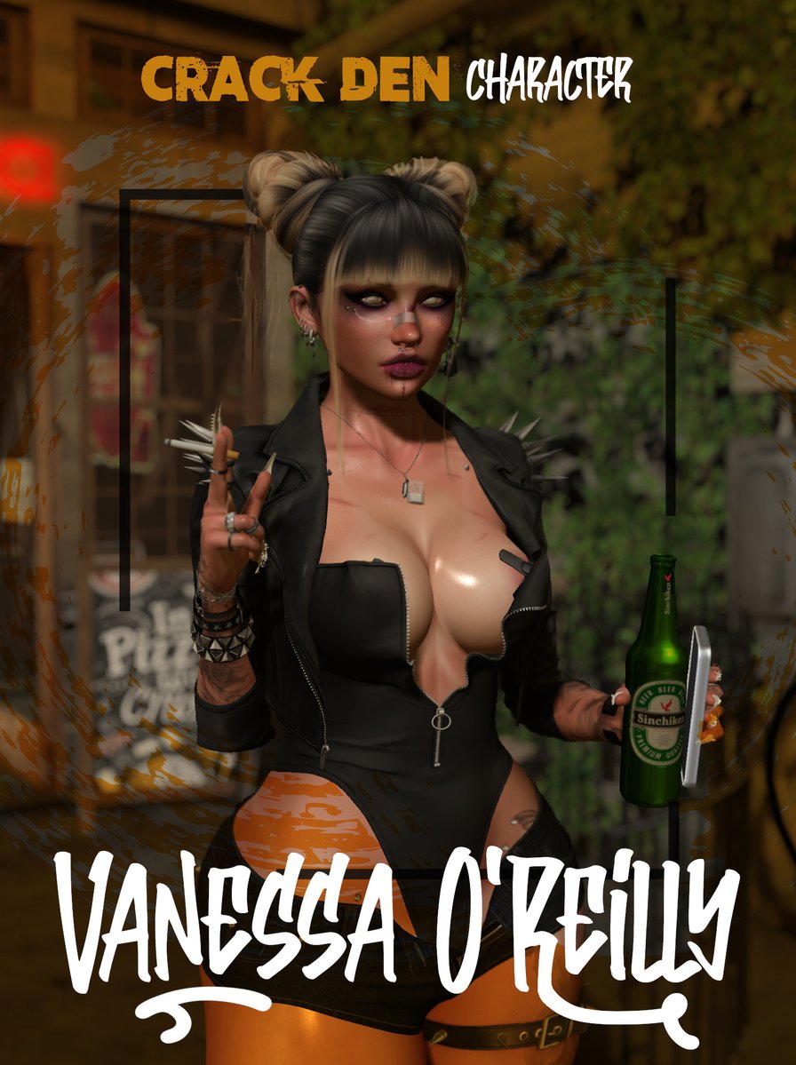 CrackDen's tweet image. Vanessa stole her way into a new life, flipping betrayal into a booming empire at the Pie Hole. Soft-faced but steel-wired, she built a network, a family, and a reputation that makes Hathian watch her every move.

#SecondLife #TheCrackDen #Roleplay #Metaverse
