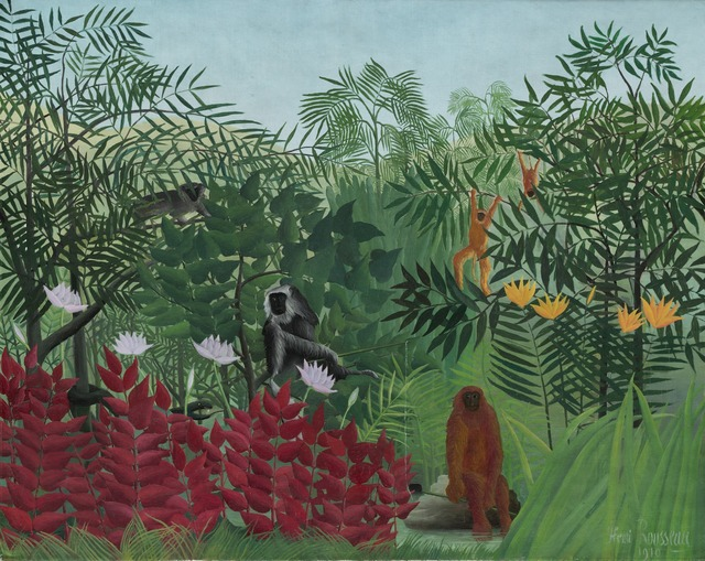 paintlyapp's tweet photo. 🎨 Art lover? Hit follow for daily masterpieces that'll inspire you!

🖼️ Tropical Forest with Monkeys, 1910, Henri Rousseau

❤️ Double tap if this masterpiece speaks to you!
💭 Share your thoughts in the comments!

#art #arthistory #paintings #paintly #dailyart https://t.co/xkgWL86BA5
