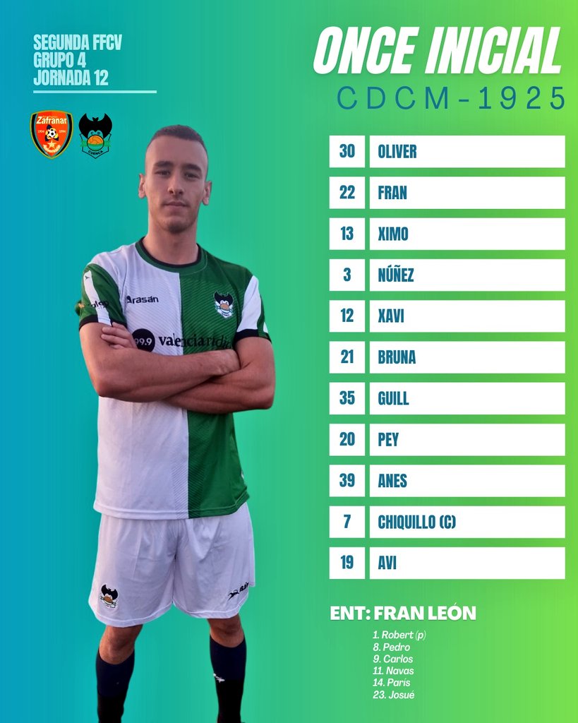 ✅ Nuestro amateur masculino ya está en el campo municipal de Tres Creus. Nuestro colaborador Suites Rooms nos ofrece el once que se enfrentará al CD Zafranar 

#SomMestallistes100 ⚪️🦇💚