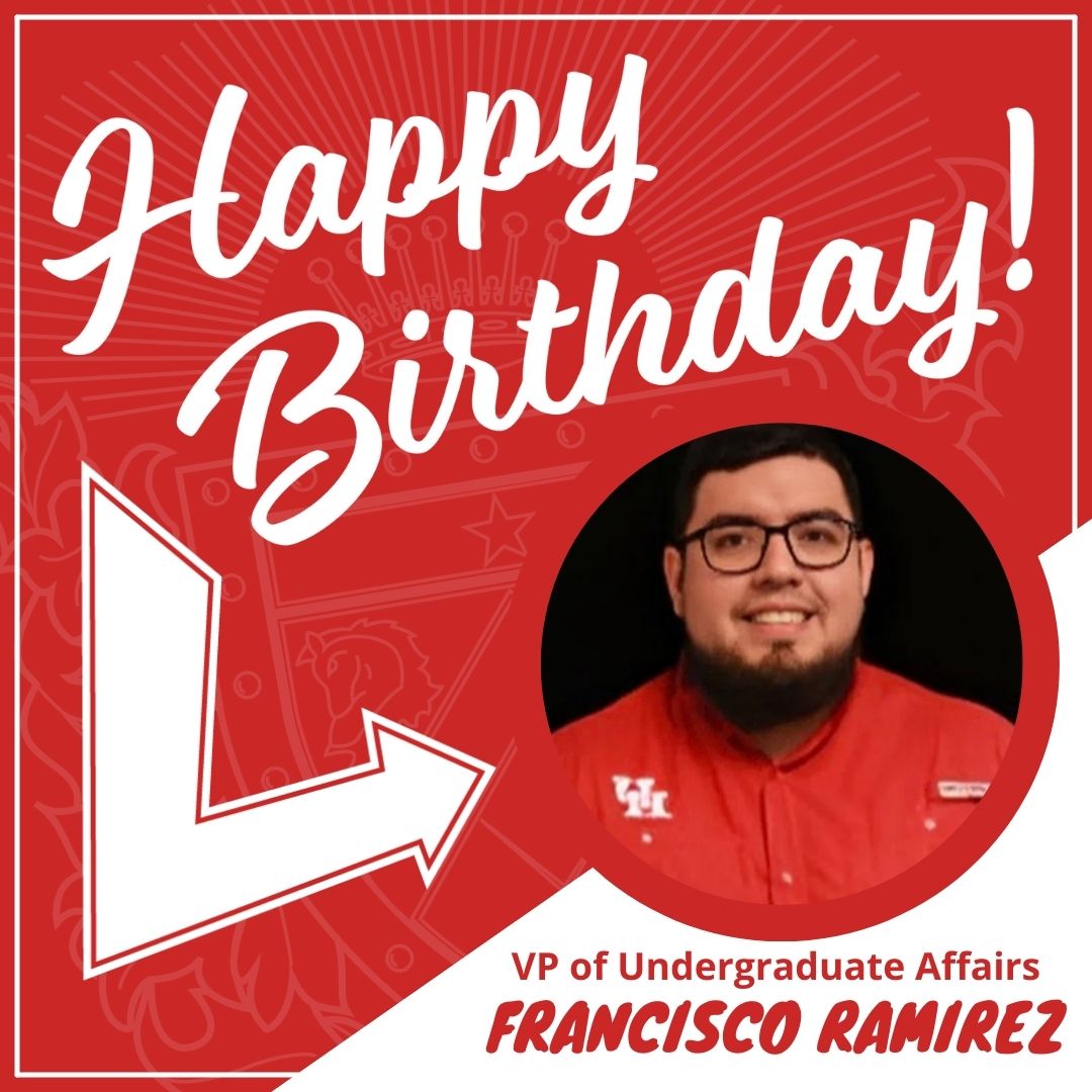 Happy Birthday to our VP of Undergraduate Affairs,  Cisco Ramirez!