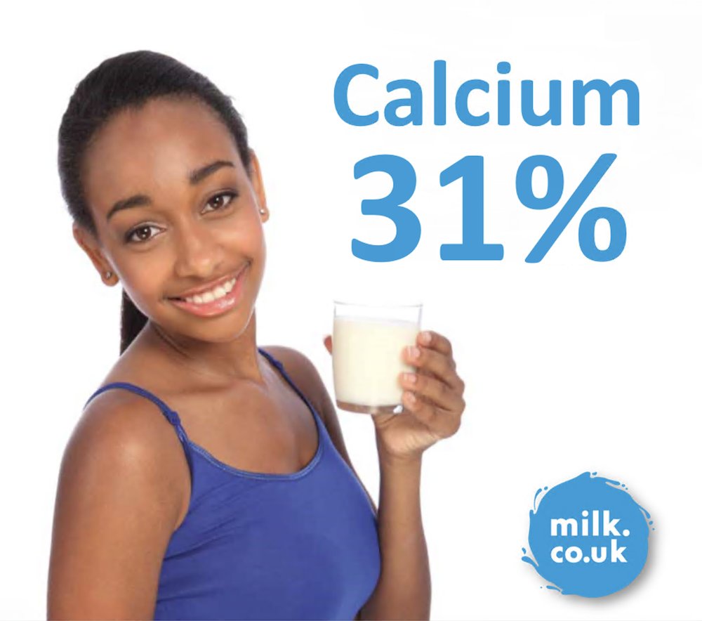 A 200ml glass of milk provides girls aged 15-18 with 31% of their recommended calcium intake. Calcium is needed for the maintenance of normal bones. Find out more here: milk.co.uk/dairy-ages-and…