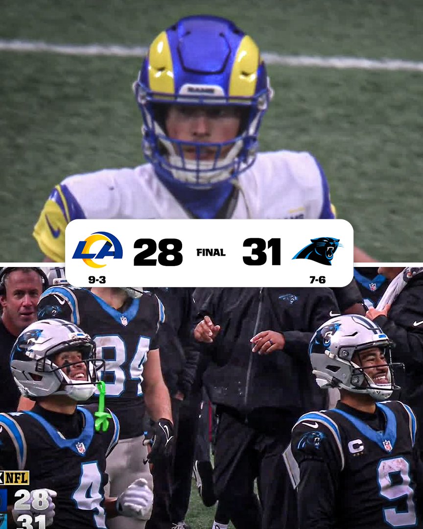 SportsCenter's tweet image. BRYCE YOUNG AND THE PANTHERS KNOCK OFF THE NFC&apos;S TOP TEAM IN A THRILLER 😤