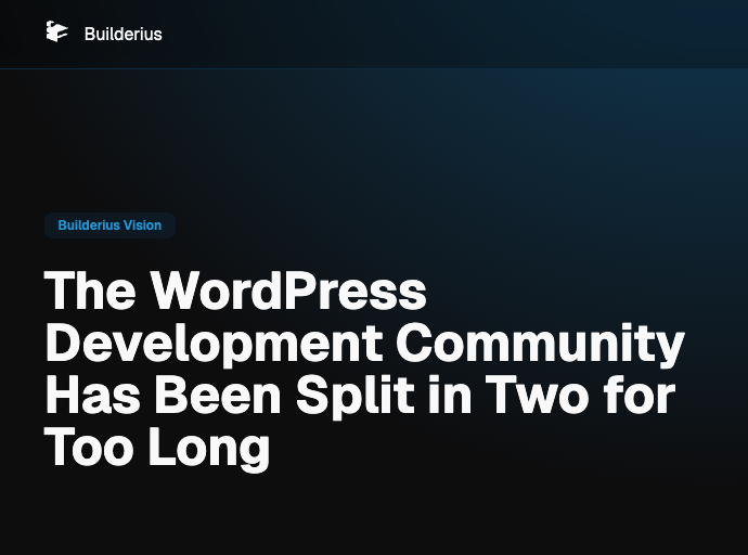 builderius's tweet image. Hand-coders vs visual builders.

Clean markup vs bloated output.
Professional vs efficient.

We reject all of it. The divide is artificial.
Link in the comment 👇

#WordPress #WebDevelopment #NoCode #lowcode