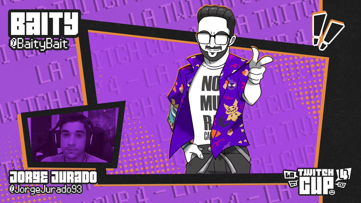 LaTwitchCup's tweet photo. ¡Presentamos el TEAM #19 de #LaTwitchCup4!

🕹️ - @BaityBait 
👤 - @JorgeJurado93 https://t.co/pAGphAVclH