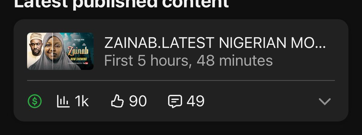 temi_kosoko's tweet image. 1k views already 🤭🤭. Have you seen Zainab? 

youtu.be/GB3zjXznxwA?si…