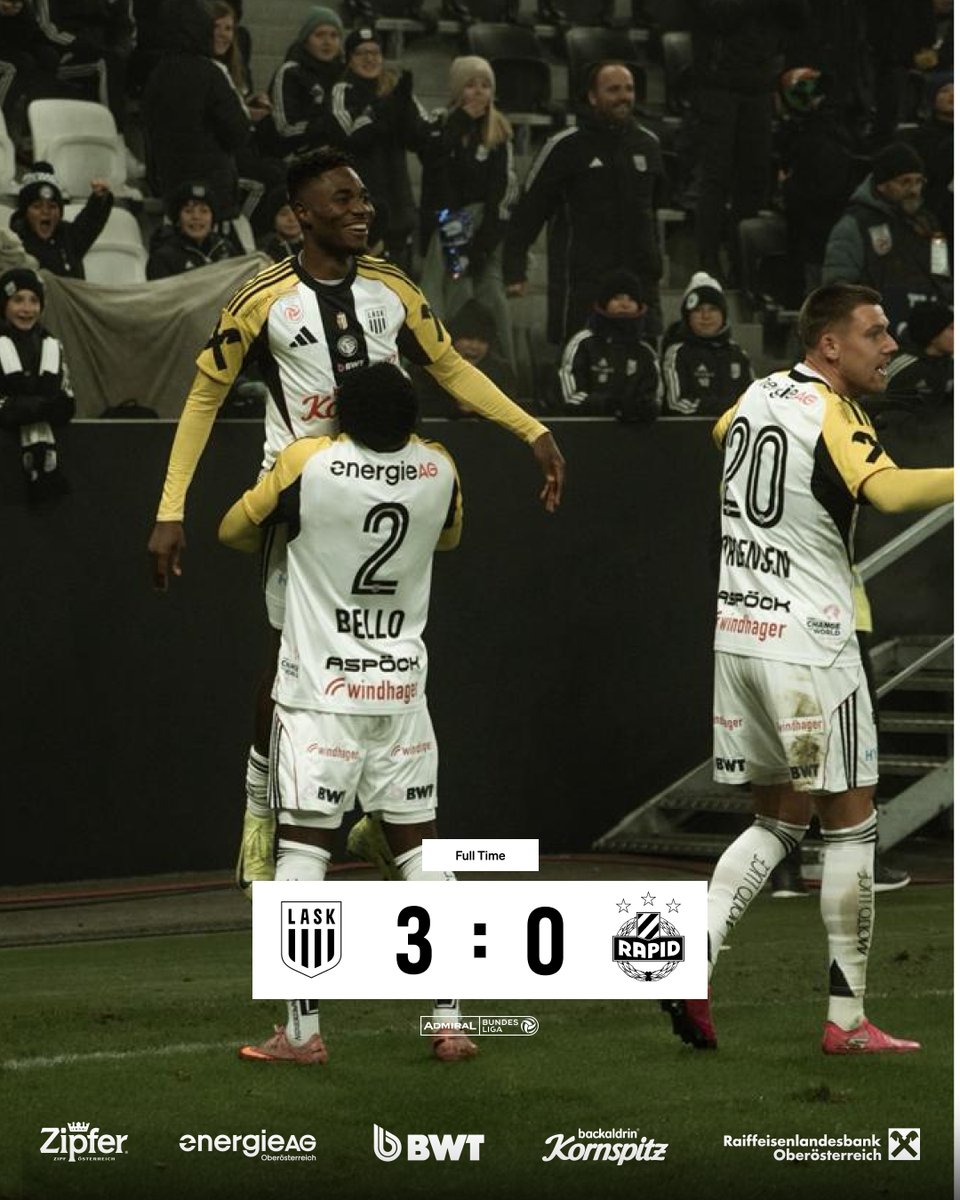LASK_Official's tweet image. Der Erfolgslauf geht weiter!
______________________________
⚫⚪ASK 3-0 SCR🟢⚪ #ASKSCR #ADMIRAL FT