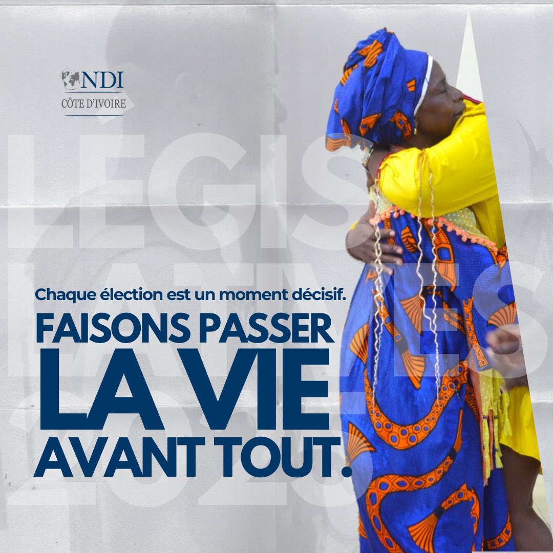 ndicotedivoire's tweet photo. 🇨🇮🗳️ En Côte d’Ivoire, nous avons appris parfois dans la douleur que chaque élection est un moment décisif.

À l’approche des #Legislatives2025, choisissons une participation responsable et apaisée.
Refusons les divisions, rejetons la violence, faisons passer la vie avant tout. https://t.co/YnXUV6PWZr