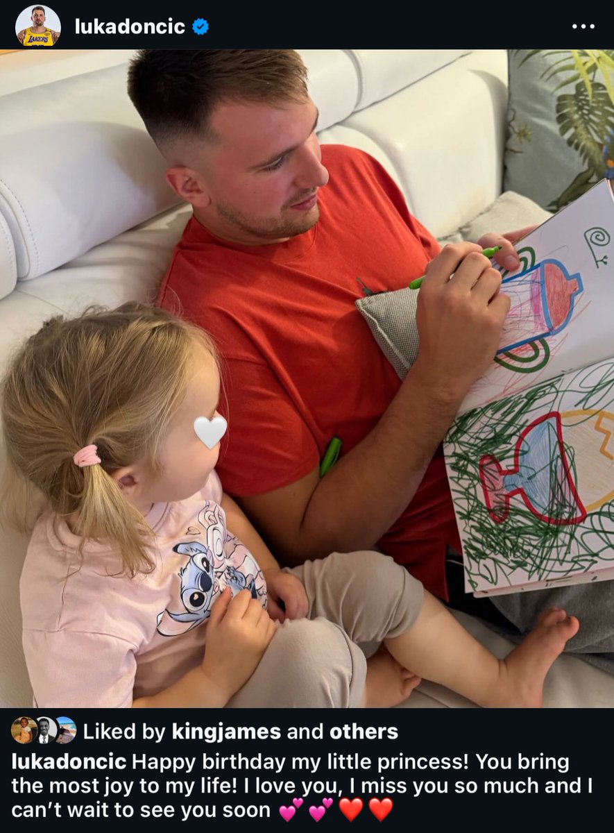 LakeShowYo's tweet image. Luka on IG 🥹💜