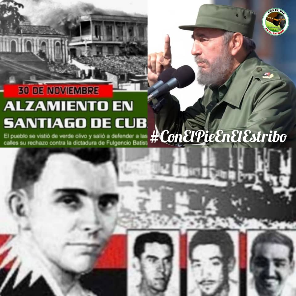 PieEnElEstribo2's tweet image. “(...) Ustedes saben el esfuerzo heroico que hicieron aquí los compañeros de Santiago de Cuba al mando de Frank País. Ustedes saben el sacrificio heroico de Tey, de Parellada, de Alomá y de los demás compañeros que murieron por esos días(...)”.#Fidel 
#CubaViveEnSuHistoria