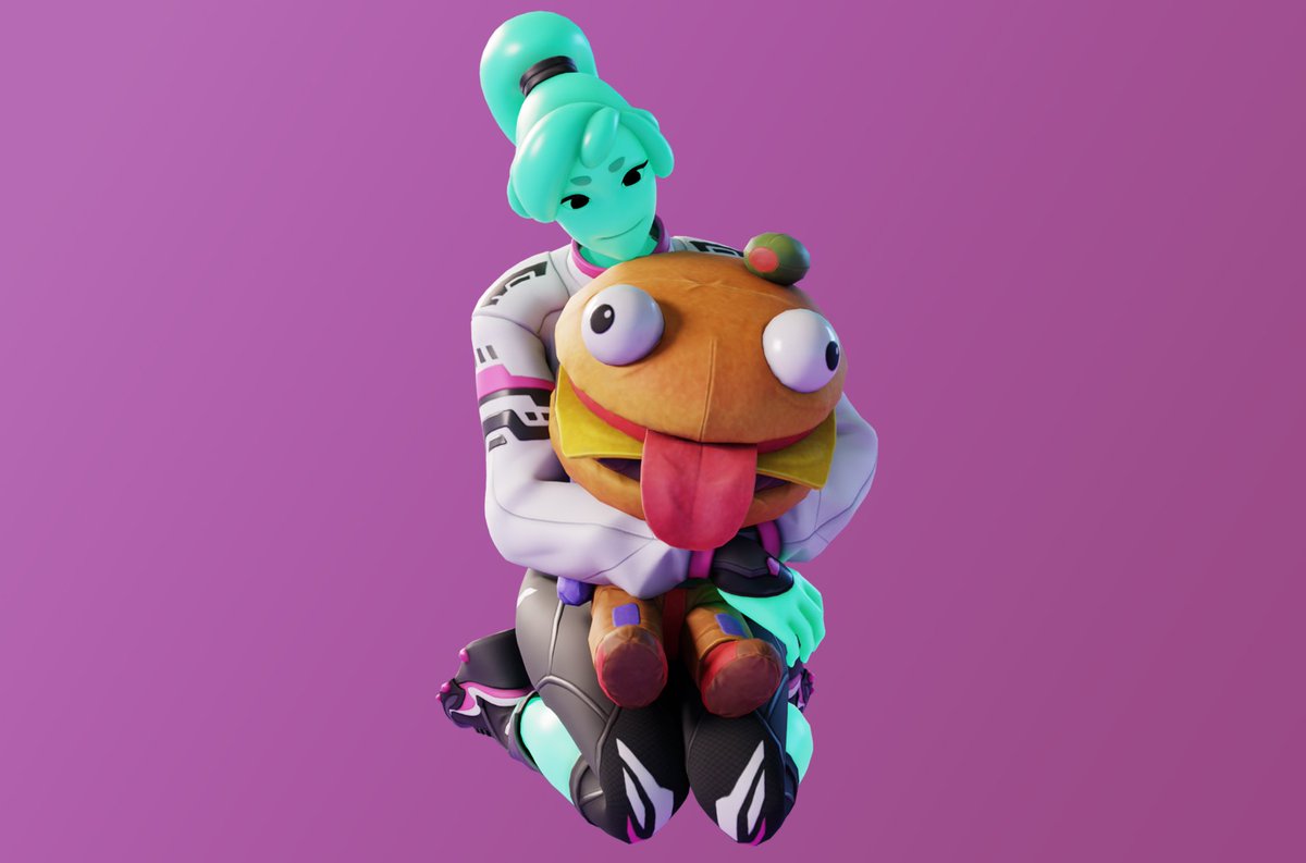 He's not the only one who enjoys the plushie 🍔💚
#Fortnite #FortniteArt #Blender