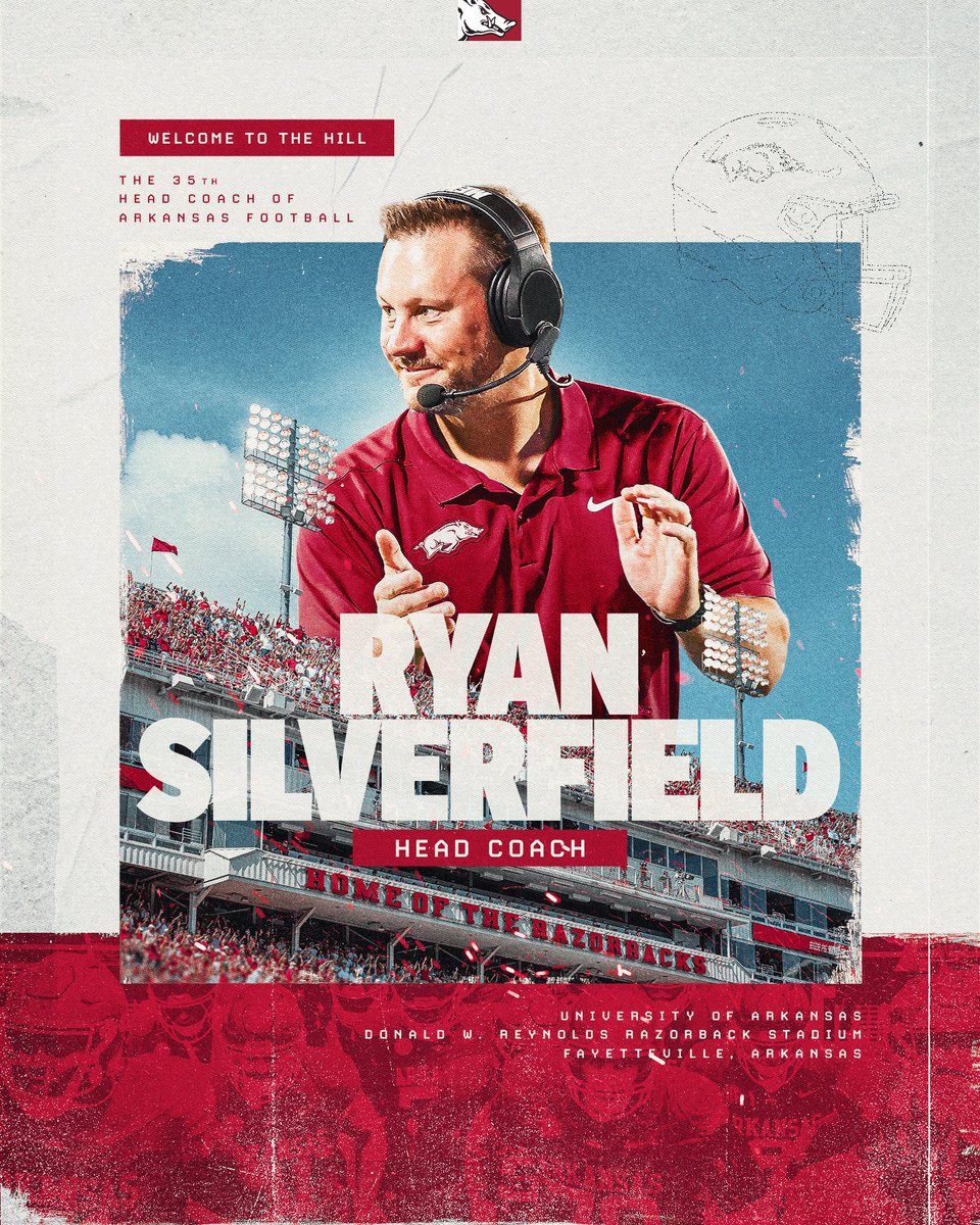 HunterYurachek's tweet image. Welcome Coach Silverfield, Katie, Celicia and Adeline to the Razorback Family.