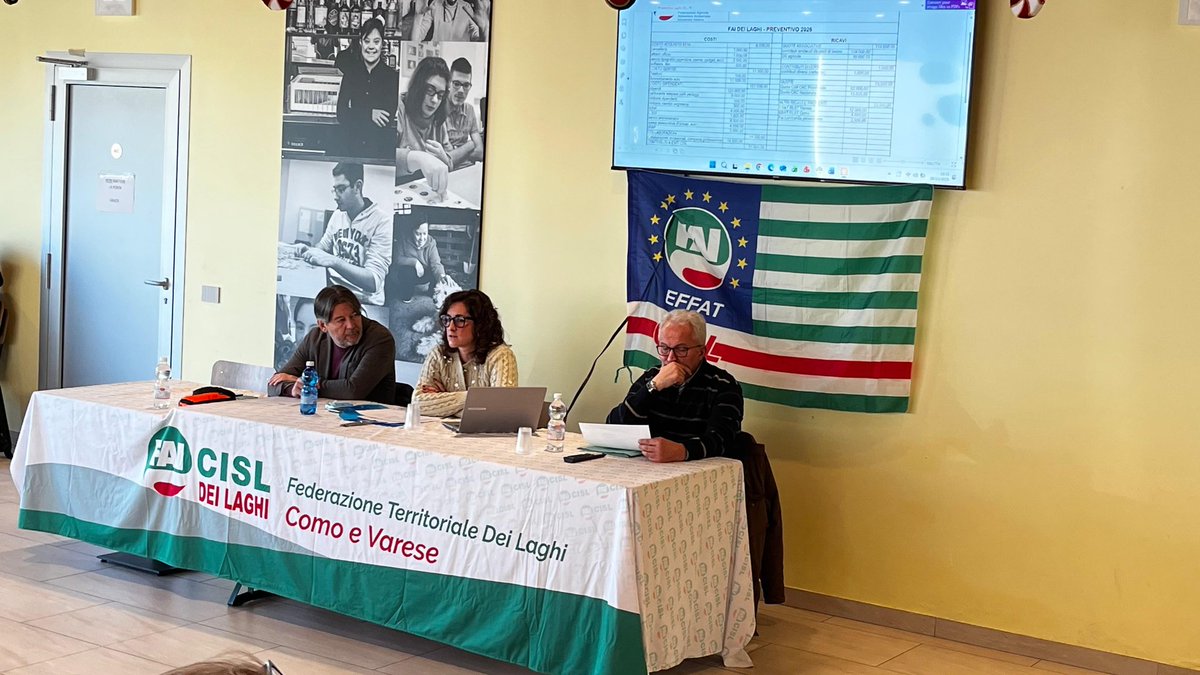 FaiLaghi's tweet photo. CG FAI Laghi📍Gerenzano  con la presidenza di Daniele Cavalleri SG FAI Lombardia. 

🗣 Aggiornamento sulla situazione sindacale SG @ire_ron.

🏳️‍🌈 Testimonianza di Angelo Rusconi, FILCA Laghi e logista #MSF a #Gaza.
 
👉🏻 Legge di bilancio con Albino Gentile, segreteria @DeiLaghi https://t.co/c825kimihK