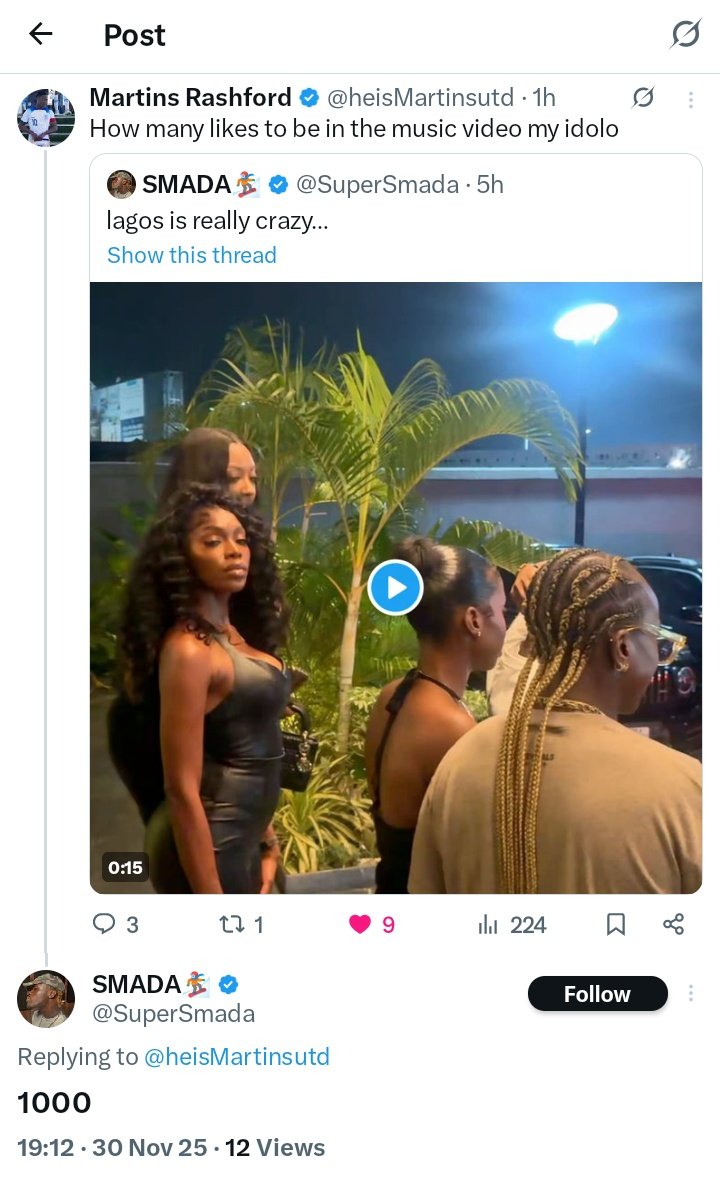 Please help me get 1k likes abeg 😭😭😭
I need a win before new year abeg 😭😭🙏🏽