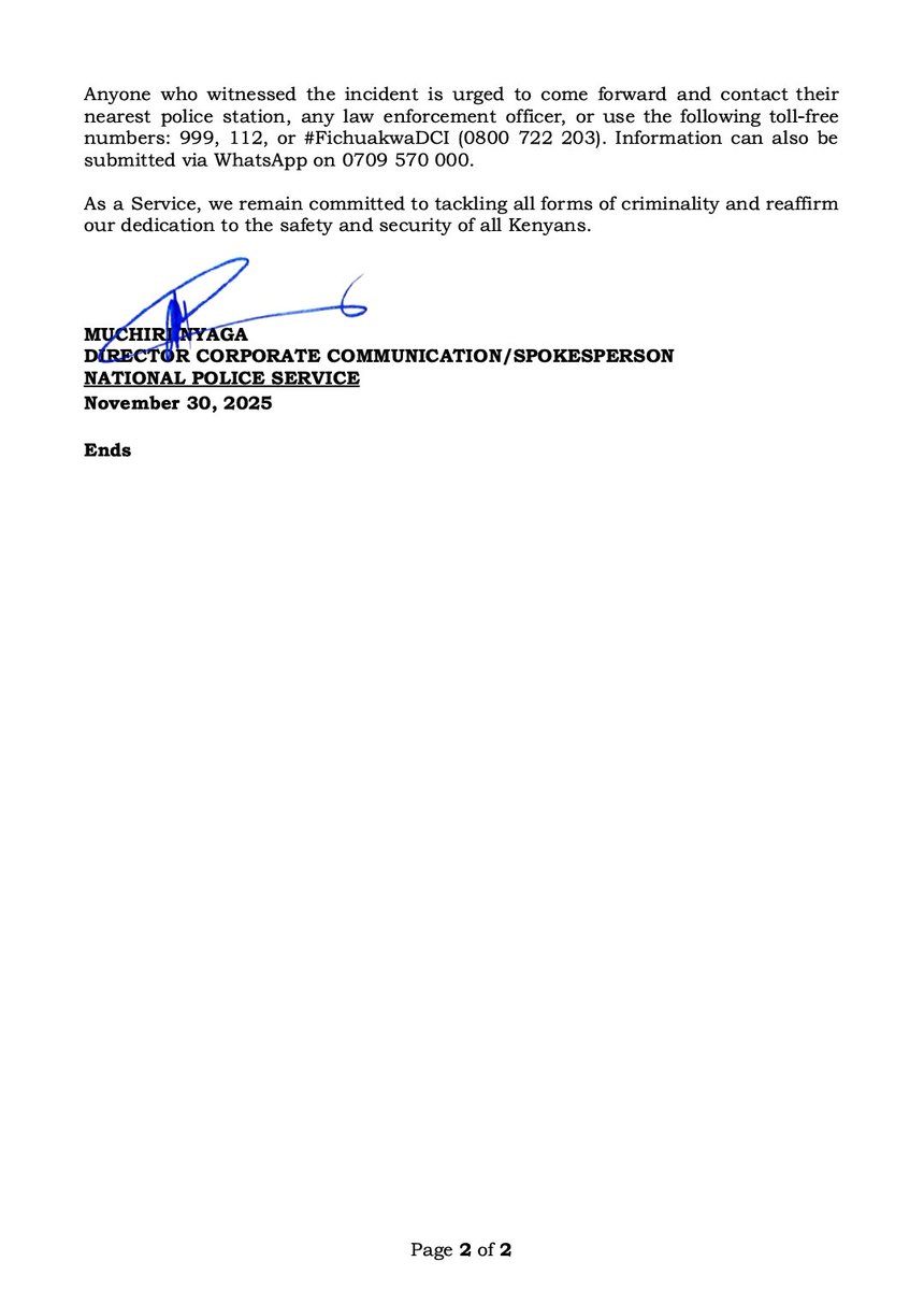 National Police Service-Kenya tweet media