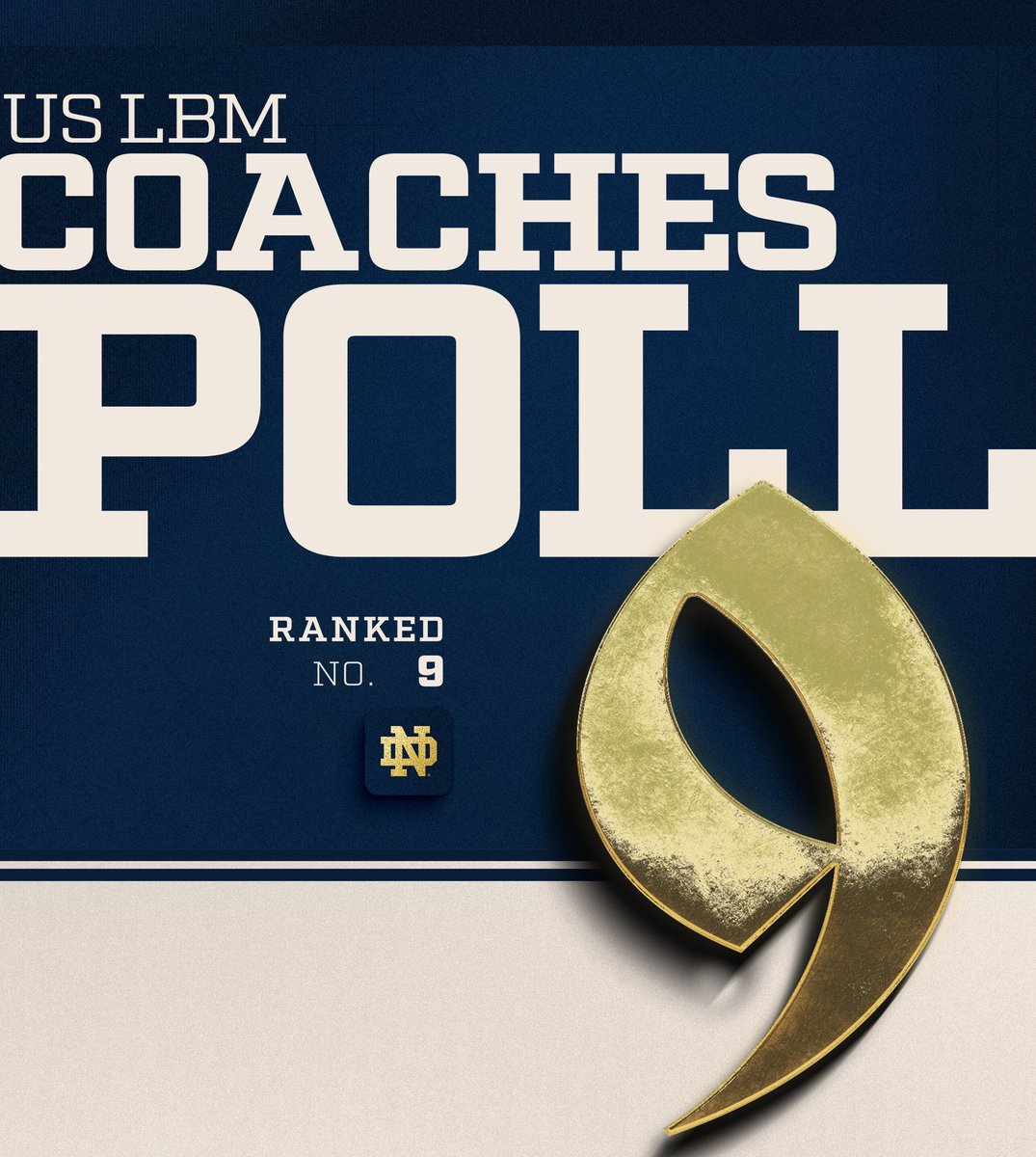9️⃣ in the US LBM Coaches Poll

#GoIrish☘️