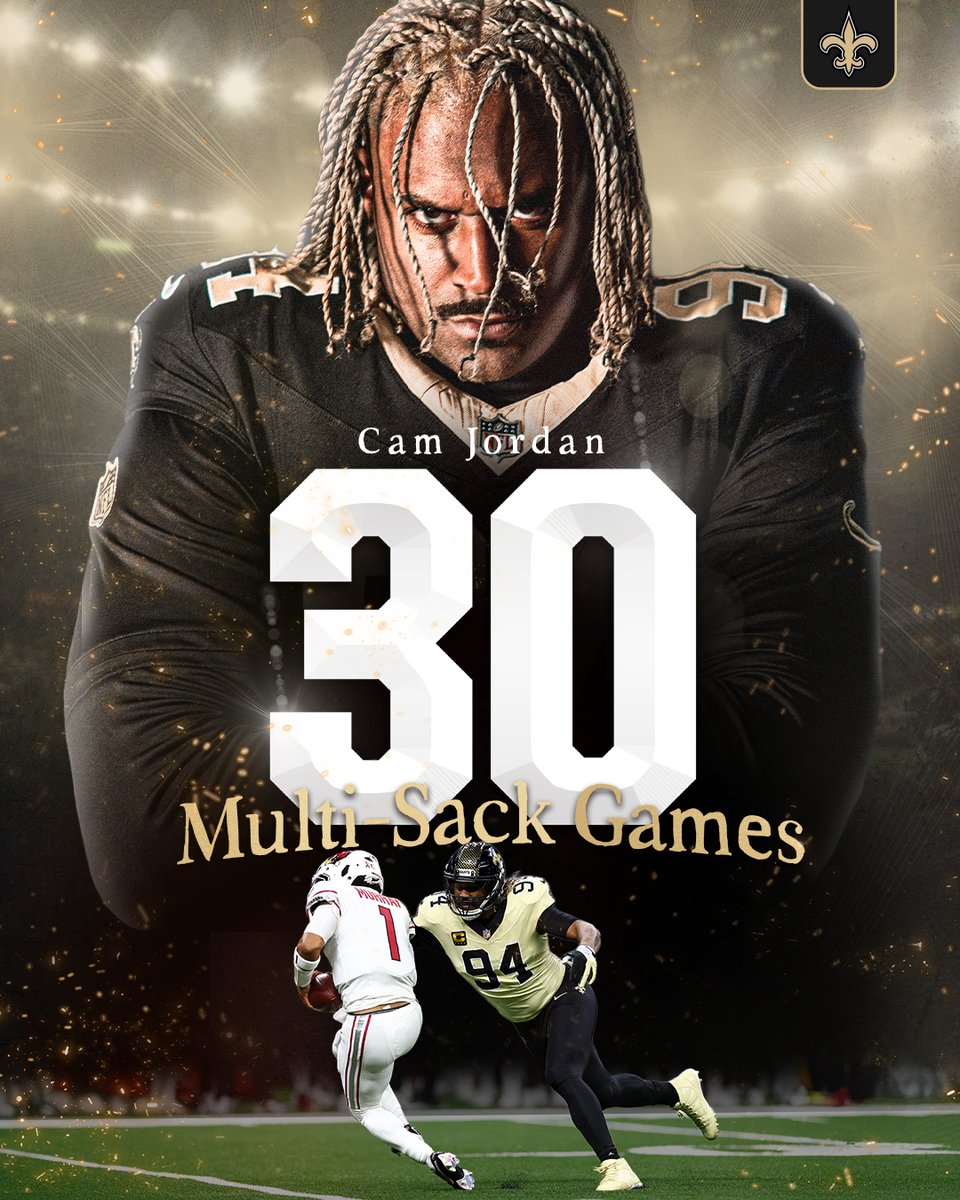 30 career multi-sack games for @CamJordan94 🔥
#Saints | @CalFootball