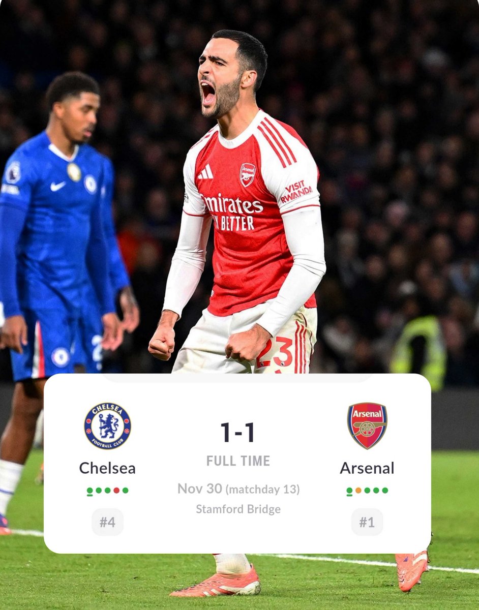 FT: Arsenal draw 1-1 with 10-man Chelsea at Stamford Bridge!

Was it a point saved or two points dropped for the Gunners?