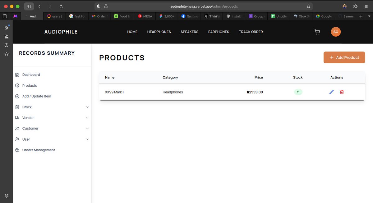 Psalmc0des's tweet image. Audiophile-Naija
This project features a clean UI, fast performance, real-time data handling, and a smooth shopping experience for audio lovers 🎧🔊

Live Demo 👉 audiophile-naija.vercel.app/admin/dashboard

More builds loading… ⚡
#Nextjs #Convex #TailwindCSS #React #FrontendDev #Ecommerce