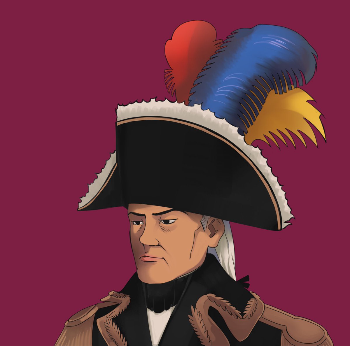 joderlaputanube's tweet image. Retrato de Francisco de Miranda (mi antepasado) y la heráldica de la familia Miranda.