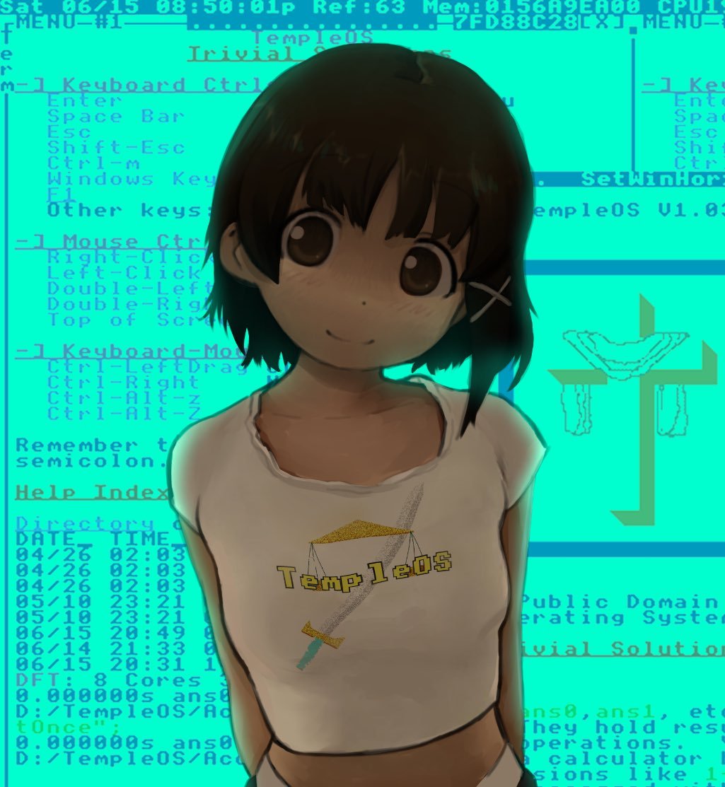 dac_hus's tweet image. Nyaa~! Senpai, did you remember to pray before compiling your HolyC code?