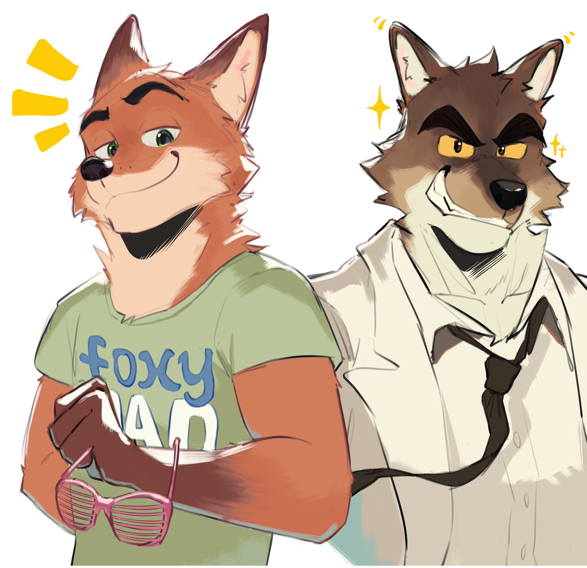 lan_stsriron's tweet image. 🦊＆🐺