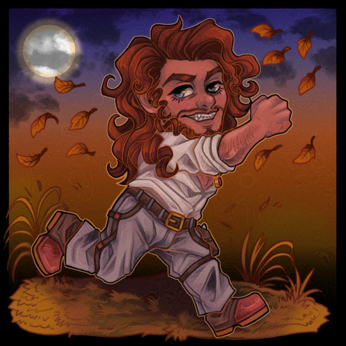 ObsidianRot's tweet image. Artfight minigame piece for DieAnywhereElse @ Artfight .net of her halfling character in an Autumn scenery!

#artfight #artfightminigame #digitalart #halflingoc #giftexchange #art