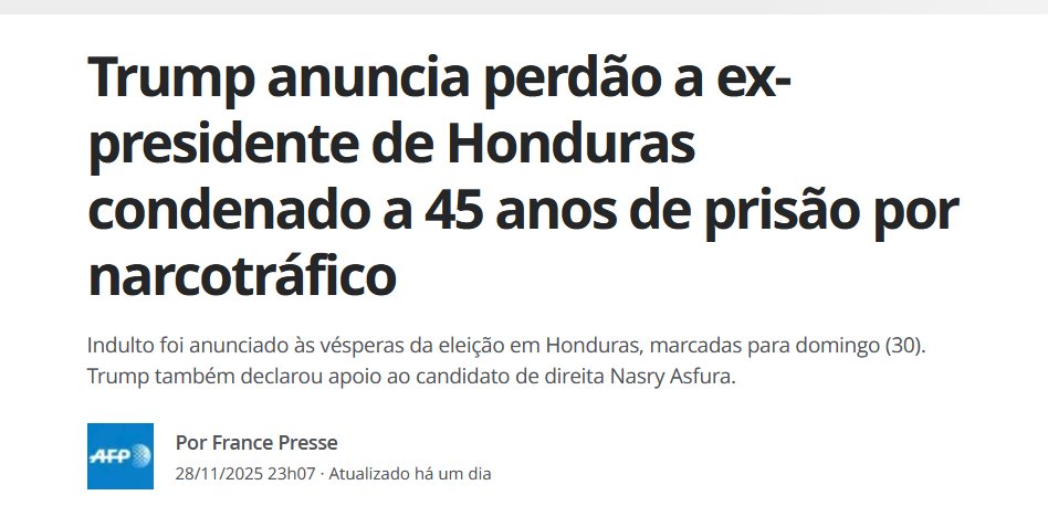 Mas sobra otário achando que o Regime Trampi está combatendo o crime na América Latina. 🤡🫠