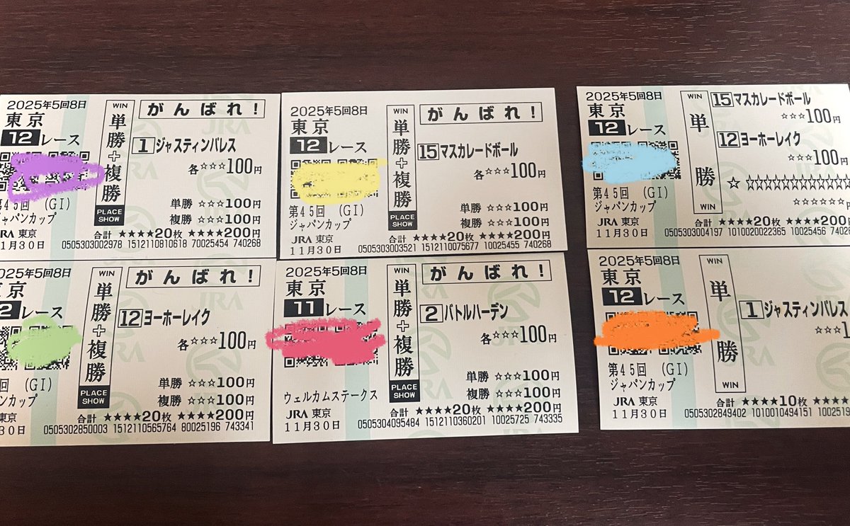 ボーンジーニアス号の応援馬券 ボーンジーニアス号の応援馬券