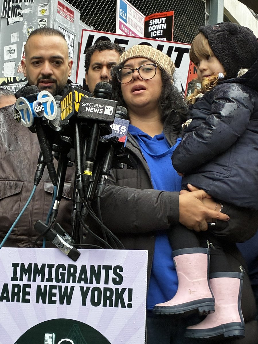 <a href="/HeyItsMurad/">Murad Awawdeh</a> <a href="/JumaaneWilliams/">Jumaane Williams (@jumaane.bsky.social)</a> <a href="/ChrisMarteNYC/">Christopher Marte</a> “I am here on behalf of all immigrant mothers being violently separated from their children…we see violations from ICE every single day and I thank the NYers who have stepped up to assist our communities,” says Nilbia from <a href="/NICE4Workers/">NICE: New Immigrant Community Empowerment</a>.