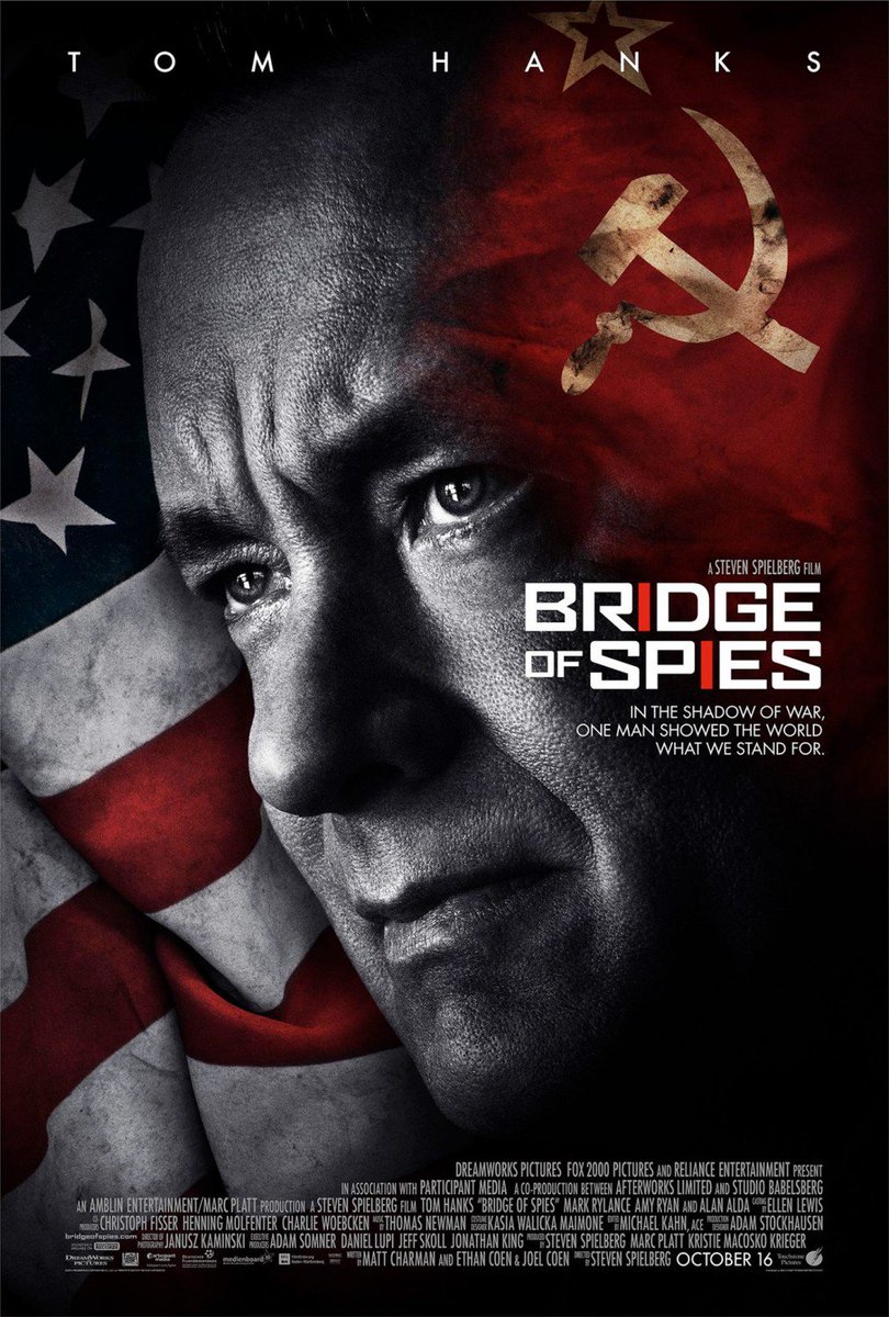 Arb_BoxOffice's tweet image. Bridge Of Spies - (2015)
أثارة - دراما
فيلم من إخراج (ستيفن سبيلبرغ)  مقتبس من أحداث حقيقية وقعت أثناء الحرب الباردة بين الولايات المتحدة و الإتحاد السوفيتي، عن أشهر عملية تبادل للجواسيس على أحد جسور المانيا الشرقية.
تقيمي 8.5/10 🌟 
#توصيات_سينمائية
#فيلم_السهرة
#نتفليكس