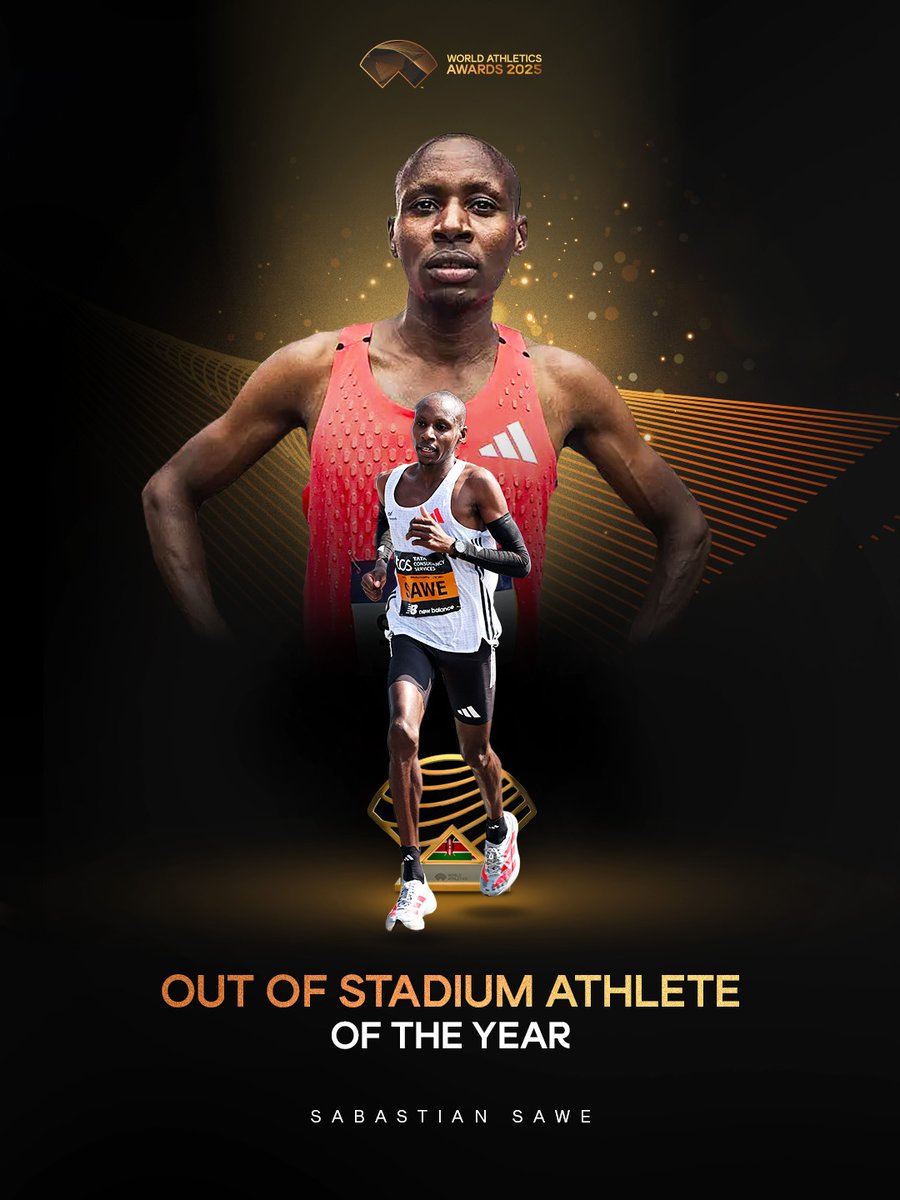 Male Out of Stadium Winner 🏆

🇰🇪’s Sabastian Sawe is your Male Out of Stadium Athlete of the Year 🤩

#AthleticsAwards