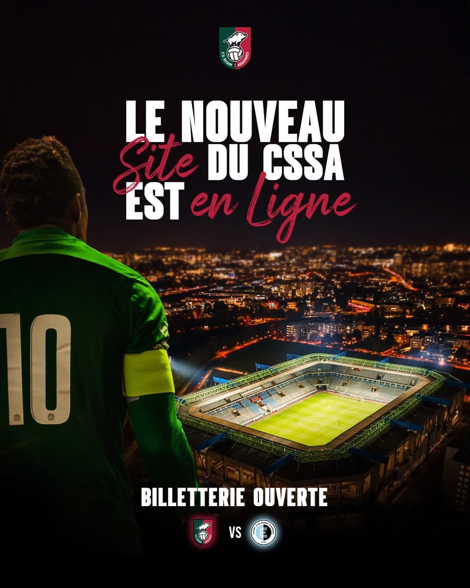 🆕 Le CSSA 🟢🔴 frappe fort avec un nouveau site internet ! 

👉🏻 cs-sedan.fr/billetterie

➡️ Actualité, Billetterie, Boutique… ✅

📸 Page FB CSSA