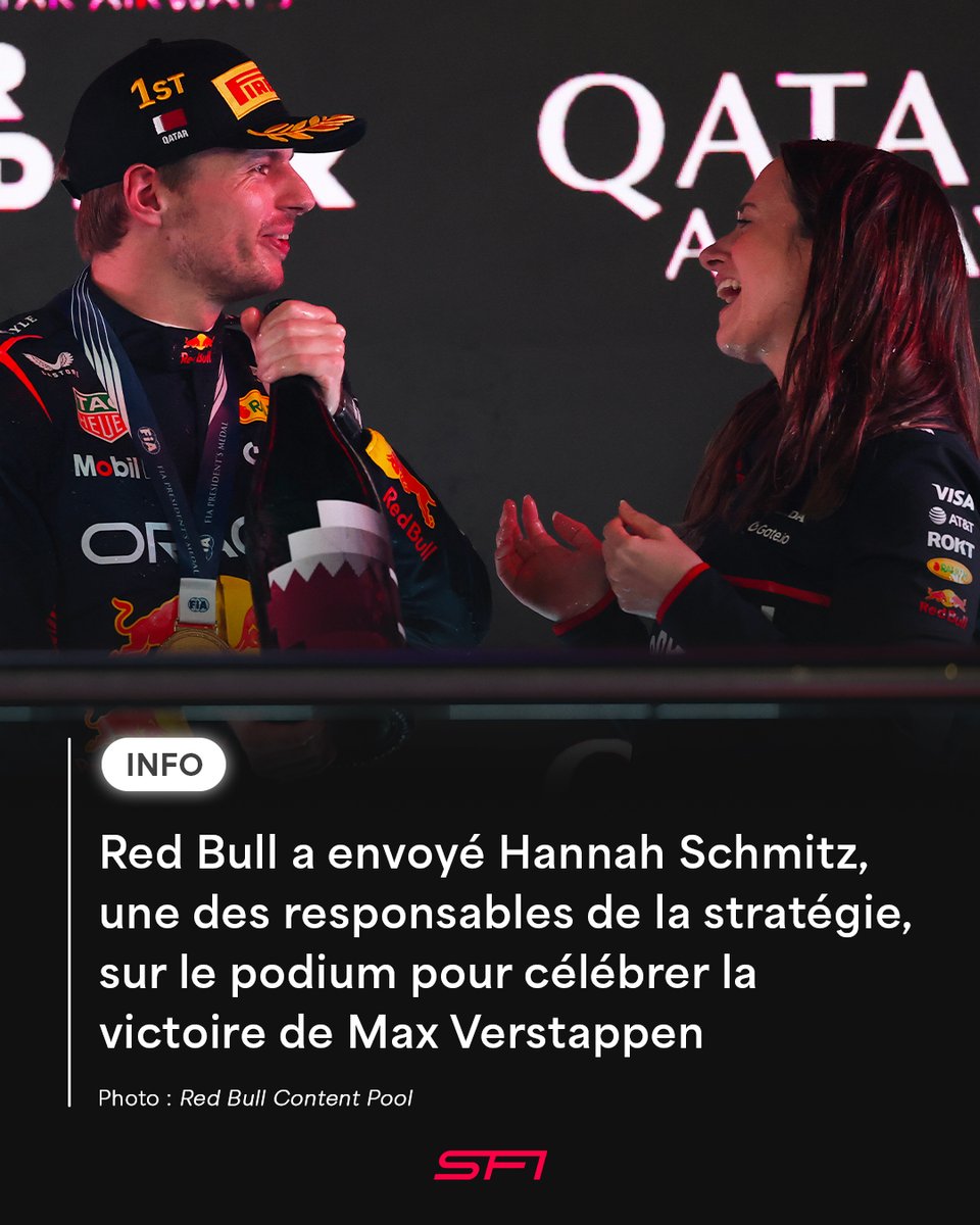 Dernier_Secteur's tweet photo. Le jour où McLaren a commis une grosse erreur stratégique, Red Bull a envoyé sur le podium Hannah Schmitz, une des responsables de la stratégie 👀

Coïncidence ? 😅

#F1 #QatarGP 🇶🇦 https://t.co/lWQZ6tCSwe