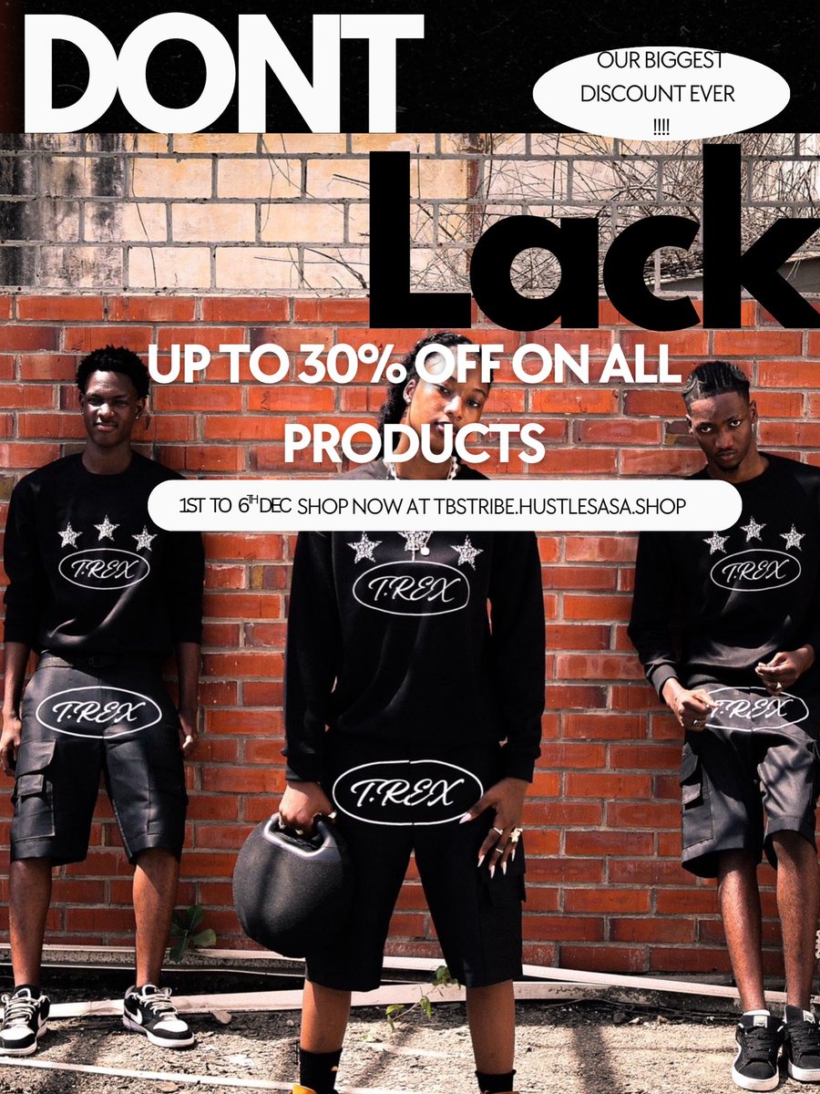 CODE: “Don’t Lack “ on website 30% off 📲🦖📦