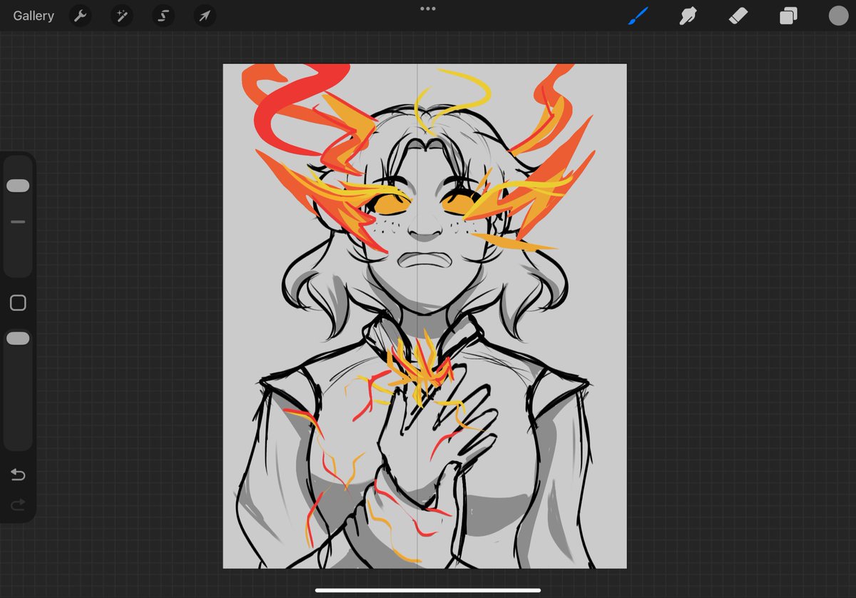 picbypaige's tweet photo. WIP of my NPC Jaya kinda having a magical breakdown. 

Yes she does know fireball ☄️ https://t.co/j0ERjB3srm
