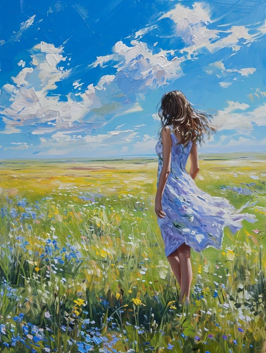 EKP_FashionFlow's tweet image. On this endless meadow, a gentle breeze blows, the sun shines brightly, and the soul soars freely 🌸💫 Every moment is filled with the beauty and tranquility of nature. #BeautyOfNature #RefreshingTime #FreeMind