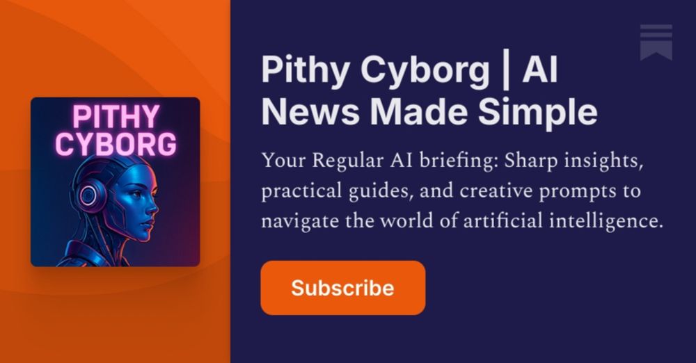 Pithy Cyborg | AI News Made Simple tweet media