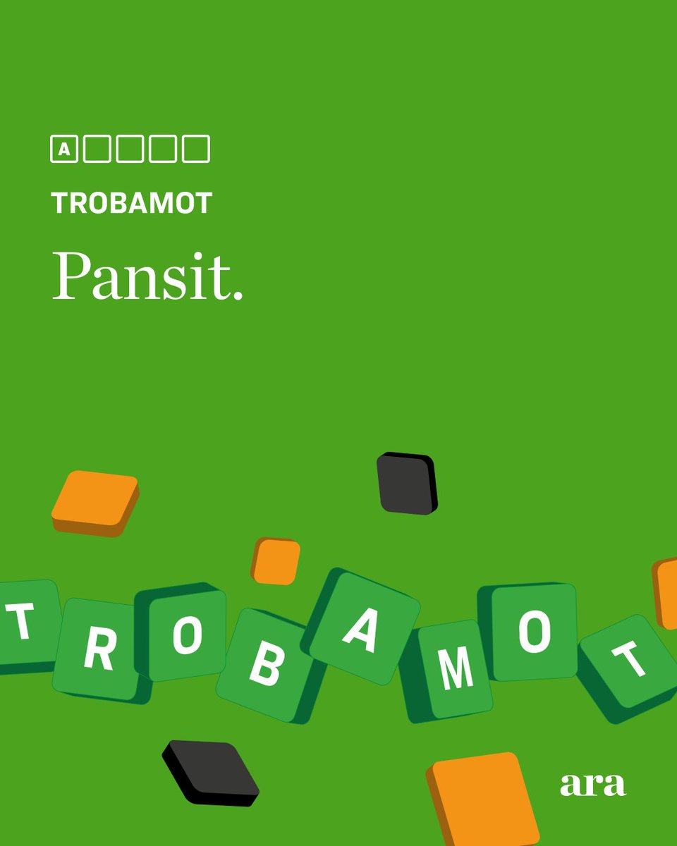 Au.

Enllaç: jocs.ara.cat/trobamot/

#ARAjocs #trobamot #passatempsencatala #jocsdellengua #diariARA
