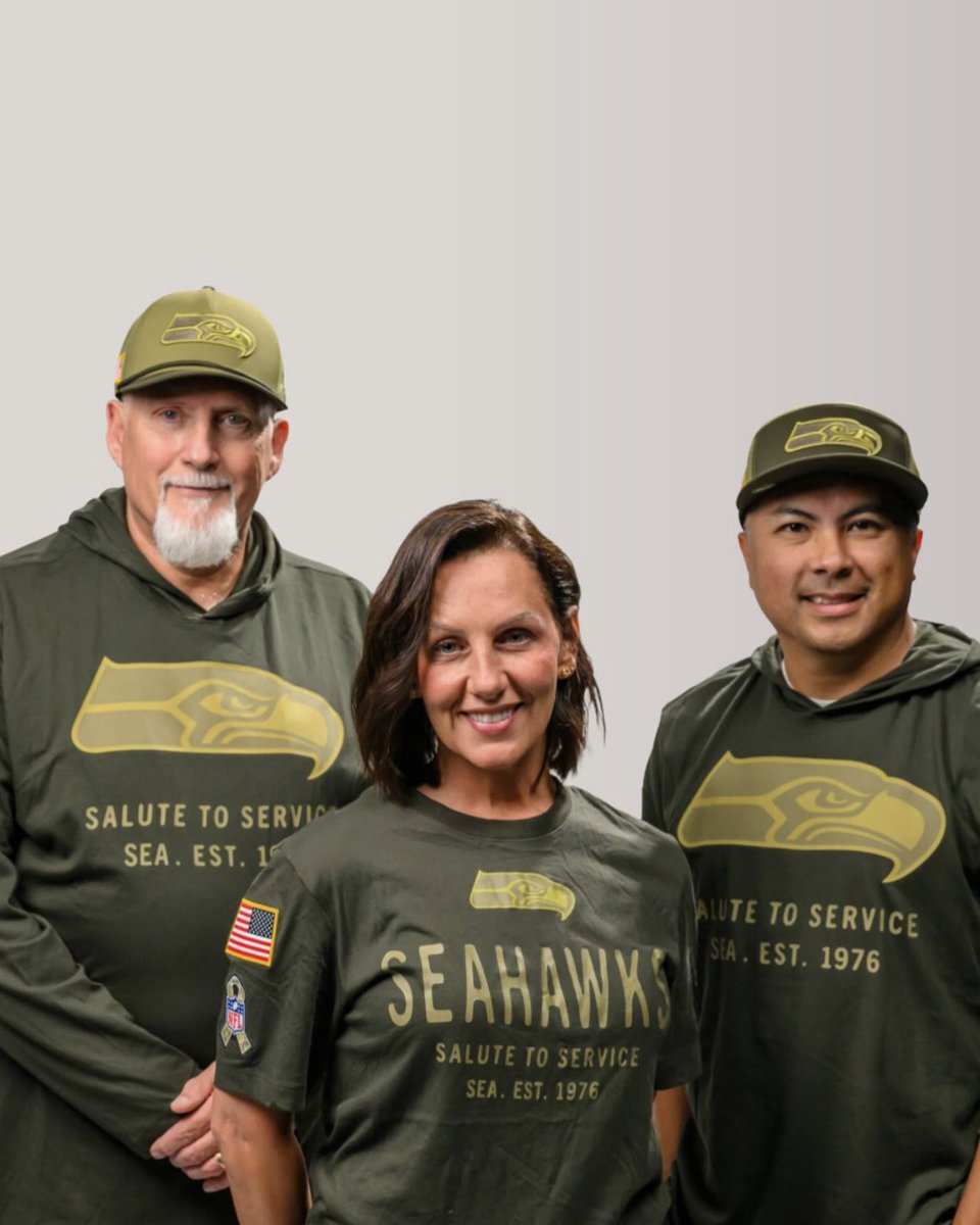 SeahawksProShop's tweet image. Conclude November with the 2025 Salute to Service Collection!

Available now at the Pro Shop.