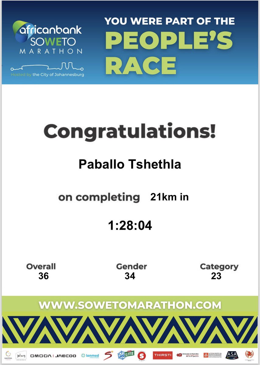 Built by discipline, powered by purpose.

#sowetomarathon2025