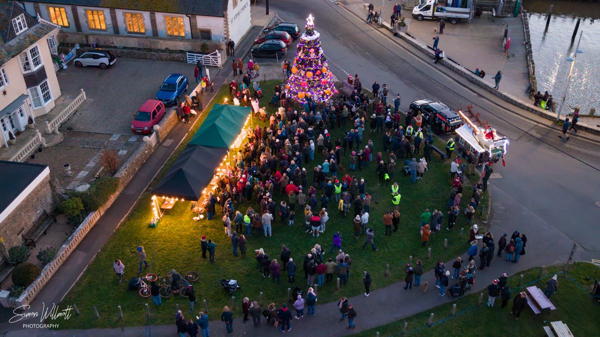Drone pictures of West Bay Days Christmas Tree switch-on. Photos courtesy Simon Willmott Photography. #WestBay
