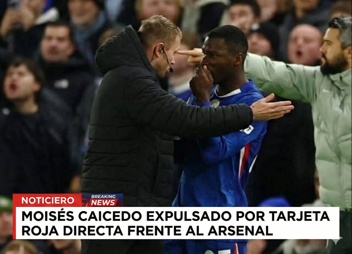 Moisés Caicedo vio la roja tempranera tras una entrada imprudente que dejó al Chelsea con 10 jugadores 😱💥
Jugar al límite tiene sus riesgos y esta vez el ecuatoriano no llegó a tiempo... l
#MoisésCaicedo #Chelsea #Arsenal