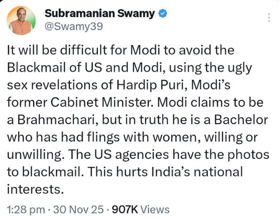 indian_nagrik's tweet image. Why did @Swamy39 delete this tweet naming @HardeepSPuri and @narendramodi?

Was it forced?

Sir @Swamy39, please take care of yourself and don&apos;t go for morning walks now.
