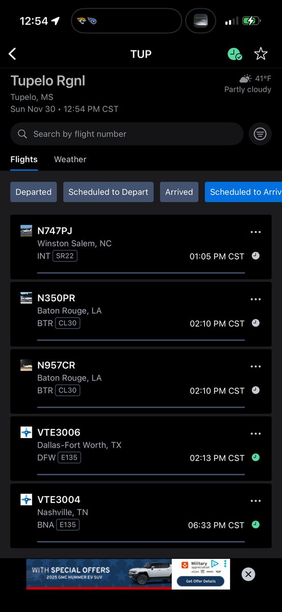 It appears the two jets scheduled to pick up the Kiffin’s will arrive at 2:10 pm in Tupelo, MS. #ESPN #kiffinwatch #Kiffin