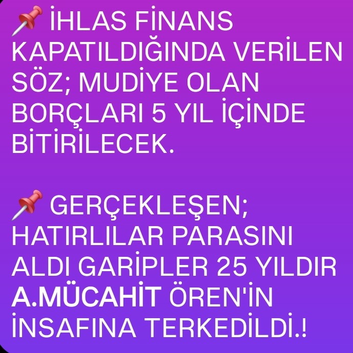 💔“HAKLARIMIZI ALANA KADAR SUSMAYACAĞIZ” diyen #İHLASFİNANS MAĞDURLARI
#ihlasFinansİçinDevletGöreve!

<a href="/RTErdogan/">Recep Tayyip Erdoğan</a> <a href="/eczozgurozel/">Özgür Özel</a> <a href="/chptbmm/">CHP TBMM Grup Başkanlığı</a> <a href="/iyipartitbmm/">İYİ Parti TBMM</a> @Aliyerlikaya <a href="/dbdevletbahceli/">Devlet Bahçeli</a> <a href="/erbakanfatih/">Dr. Fatih Erbakan</a> <a href="/ticaret/">T.C. Ticaret Bakanlığı</a> <a href="/omerbolatTR/">Prof. Dr. Ömer Bolat</a> <a href="/yilmaztunc/">Yılmaz TUNÇ</a> <a href="/adalet_bakanlik/">T.C. Adalet Bakanlığı</a> <a href="/ComezTurhan/">Turhan Çömez</a> <a href="/Akparti/">AK Parti</a> <a href="/sonkibar/">Sabahattin Önkibar</a>
