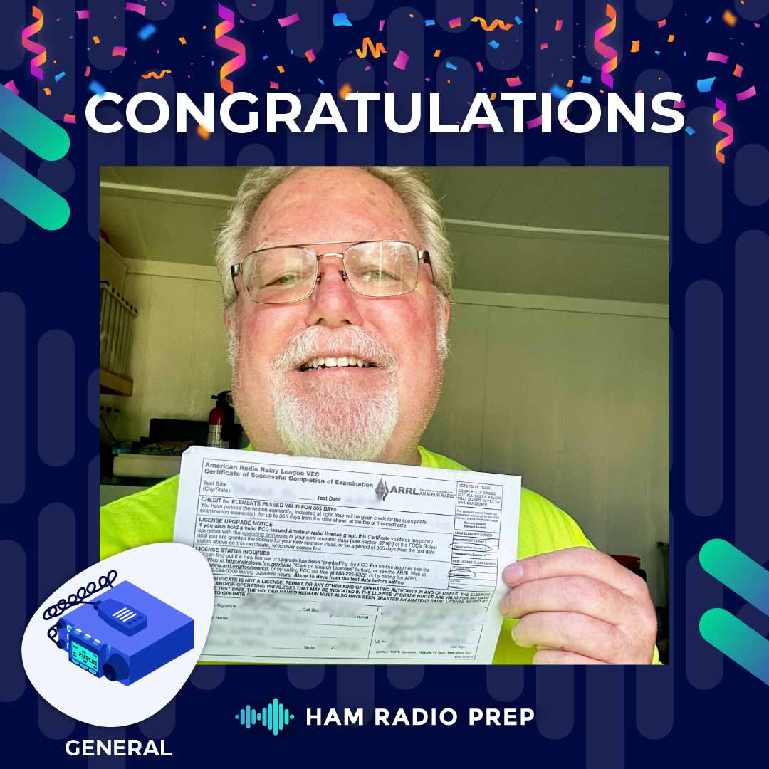 HamPrep's tweet image. 🚀 Huge congratulations to Martin from #Florida for earning his #FCC General Class #HamRadio license! 🎉📡

Martin got licensed for emergency communications, hobby enjoyment, DIY projects, STEM, public service, offroading, and off-the-grid communications — a true hands-on learner…